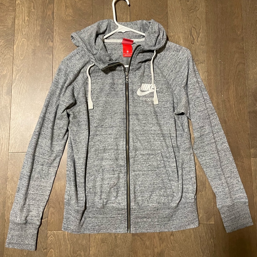 Nike Grey Zip Up Hoodie